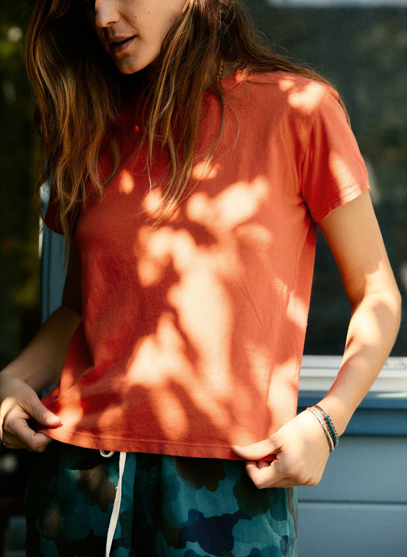 drop tee in poppy