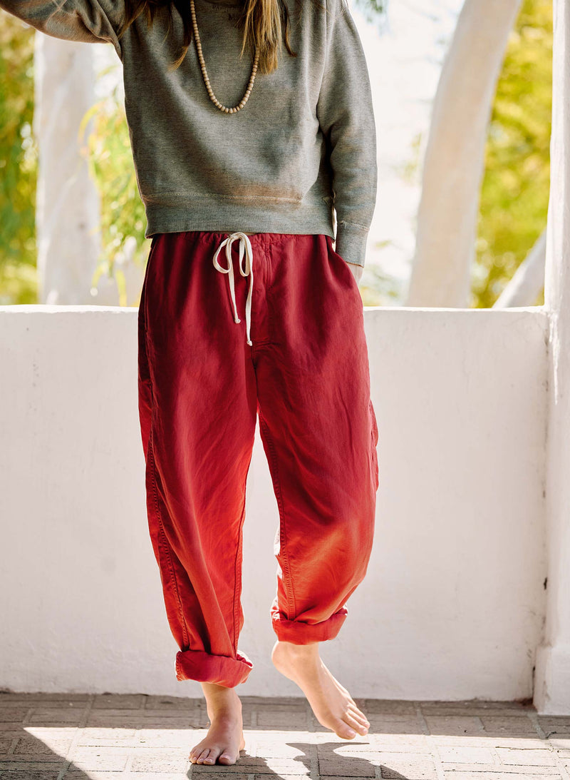 the lounge pant in poppy