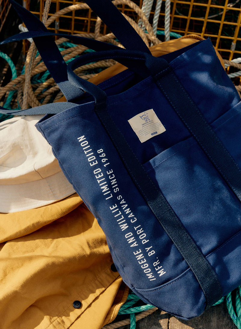 i+w x Port Canvas navy tote