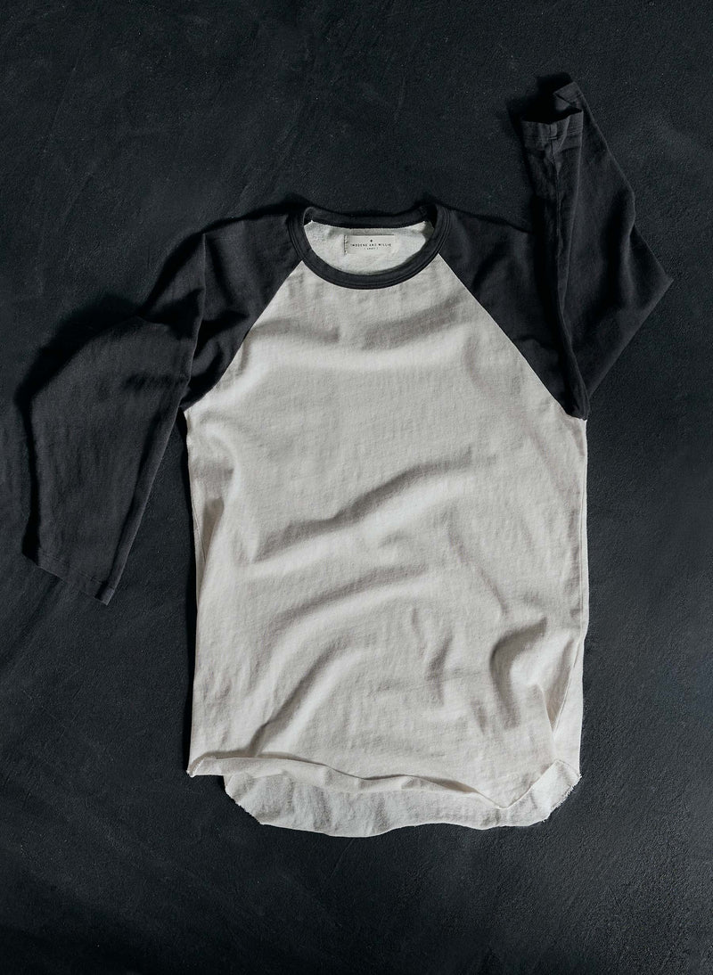 3/4 knit raglan in black