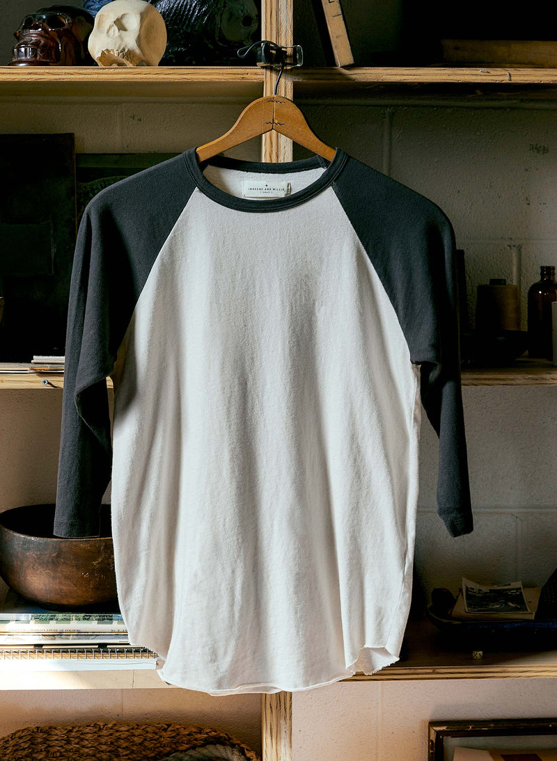 3/4 knit raglan in black