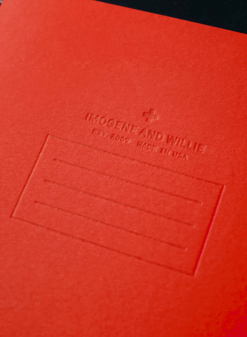 i+w x shorthand press notebook in red