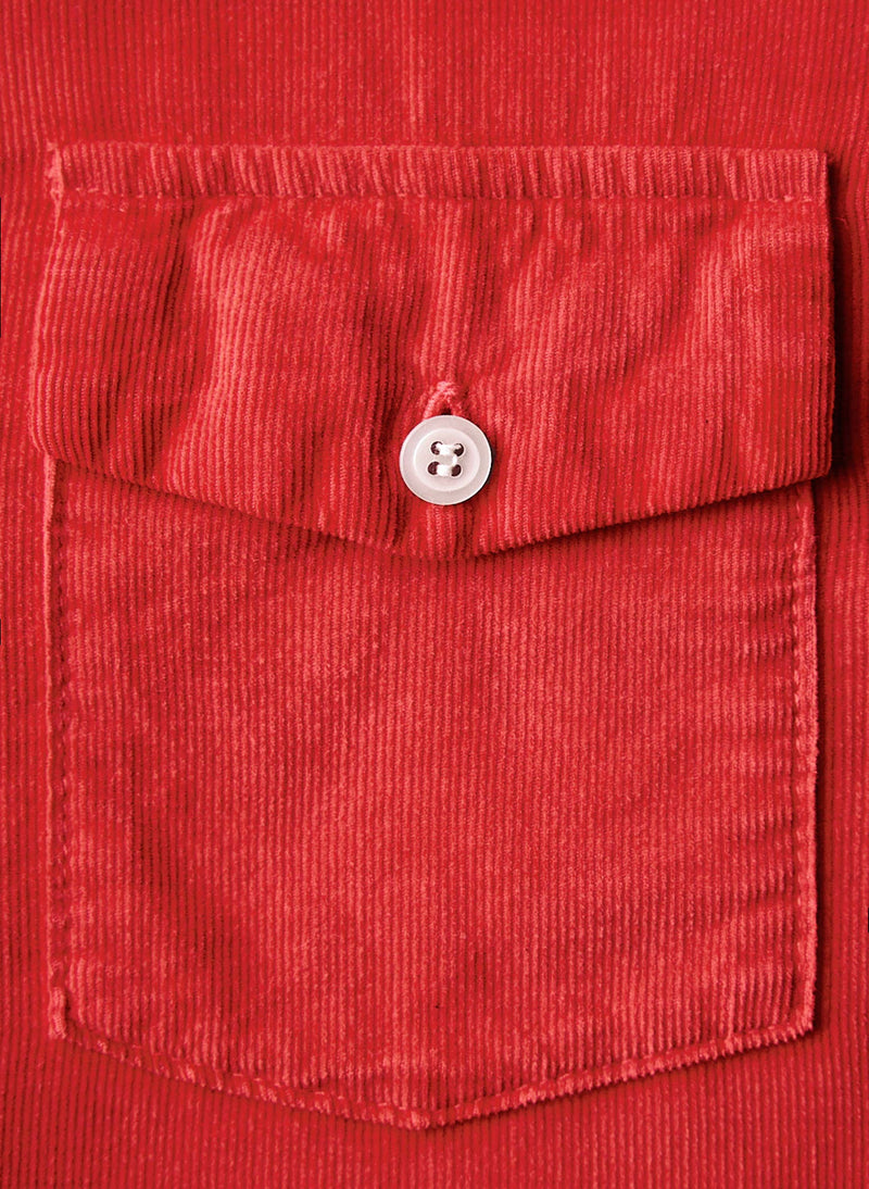 the palmer corduroy shirt in poppy