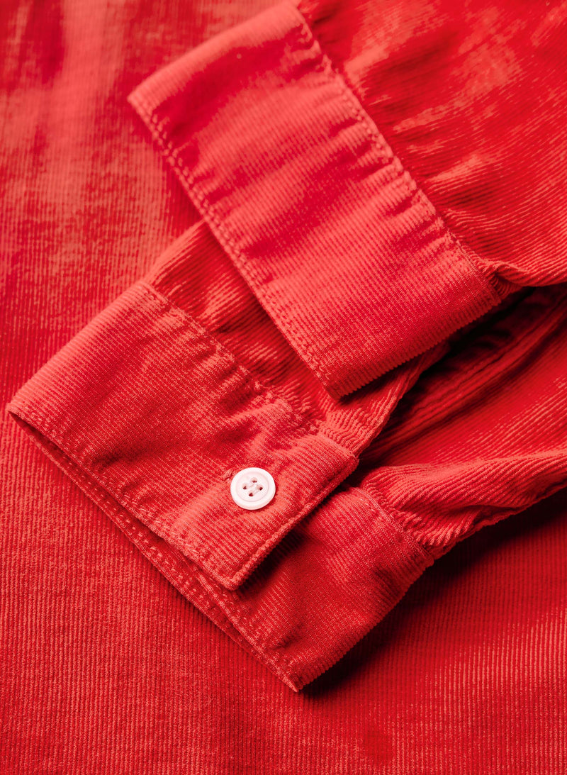 the palmer corduroy shirt in poppy