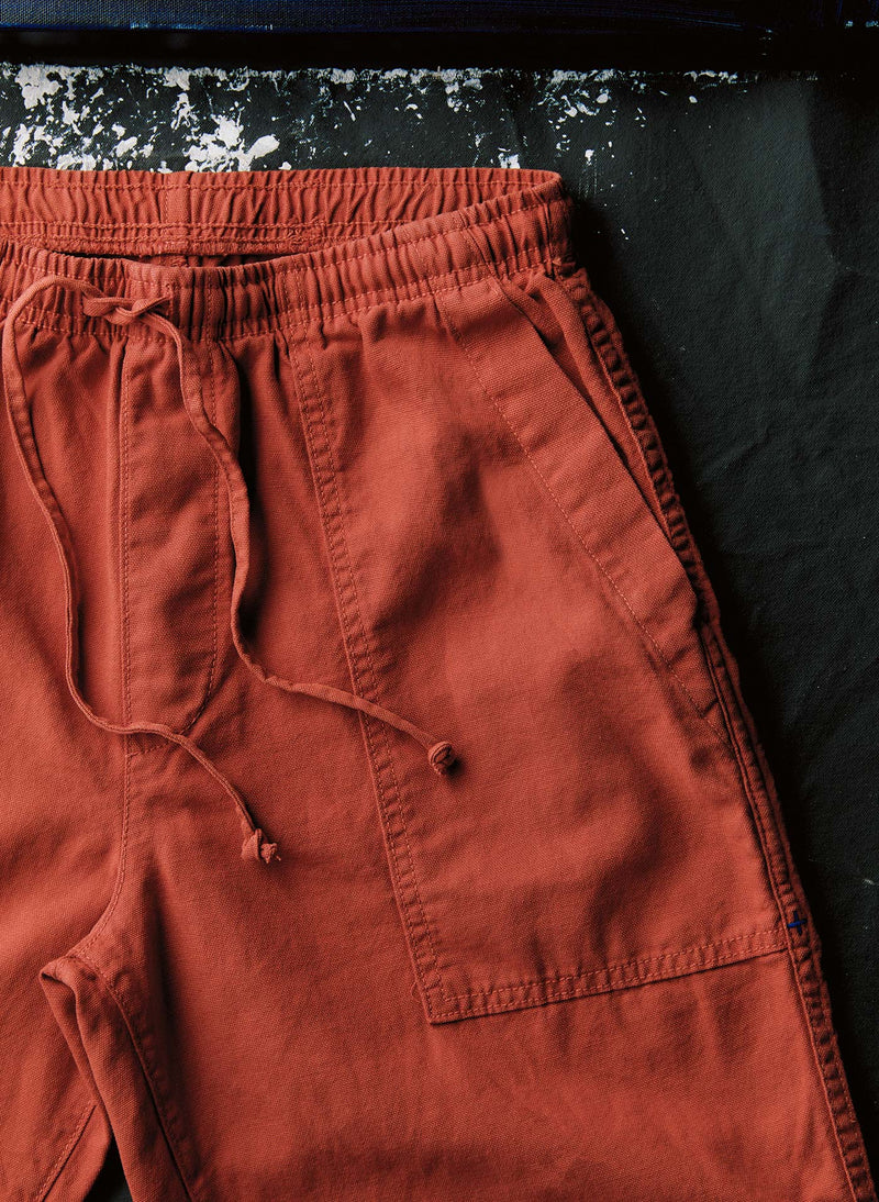 the ventura chore pant in sunfaded red