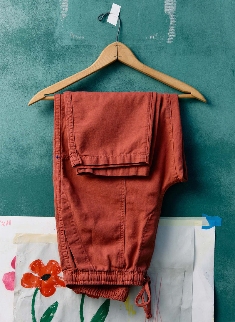 the ventura chore pant in sunfaded red