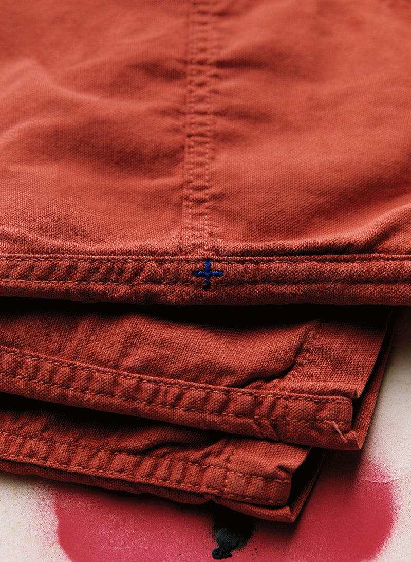 the ventura chore pant in sunfaded red