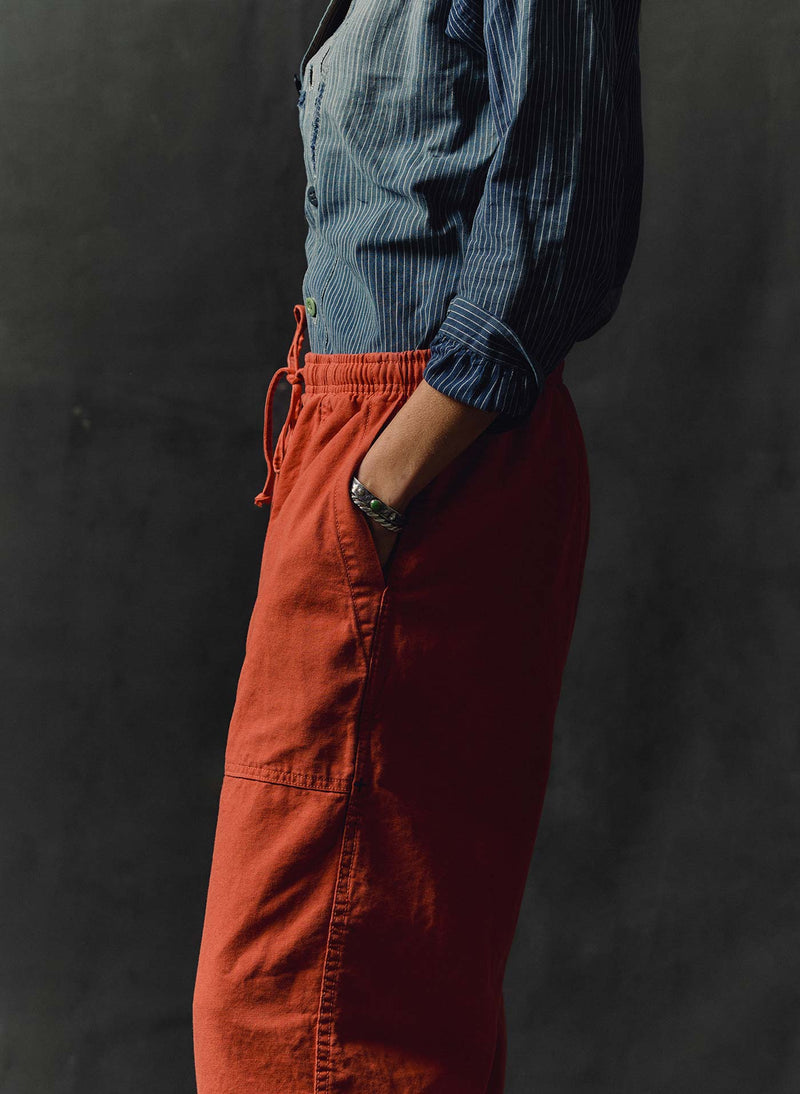 the ventura chore pant in sunfaded red