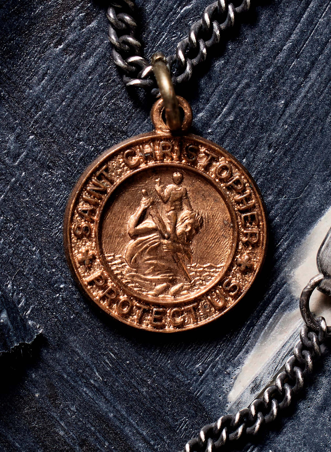 vintage "st. christopher" medal pendant