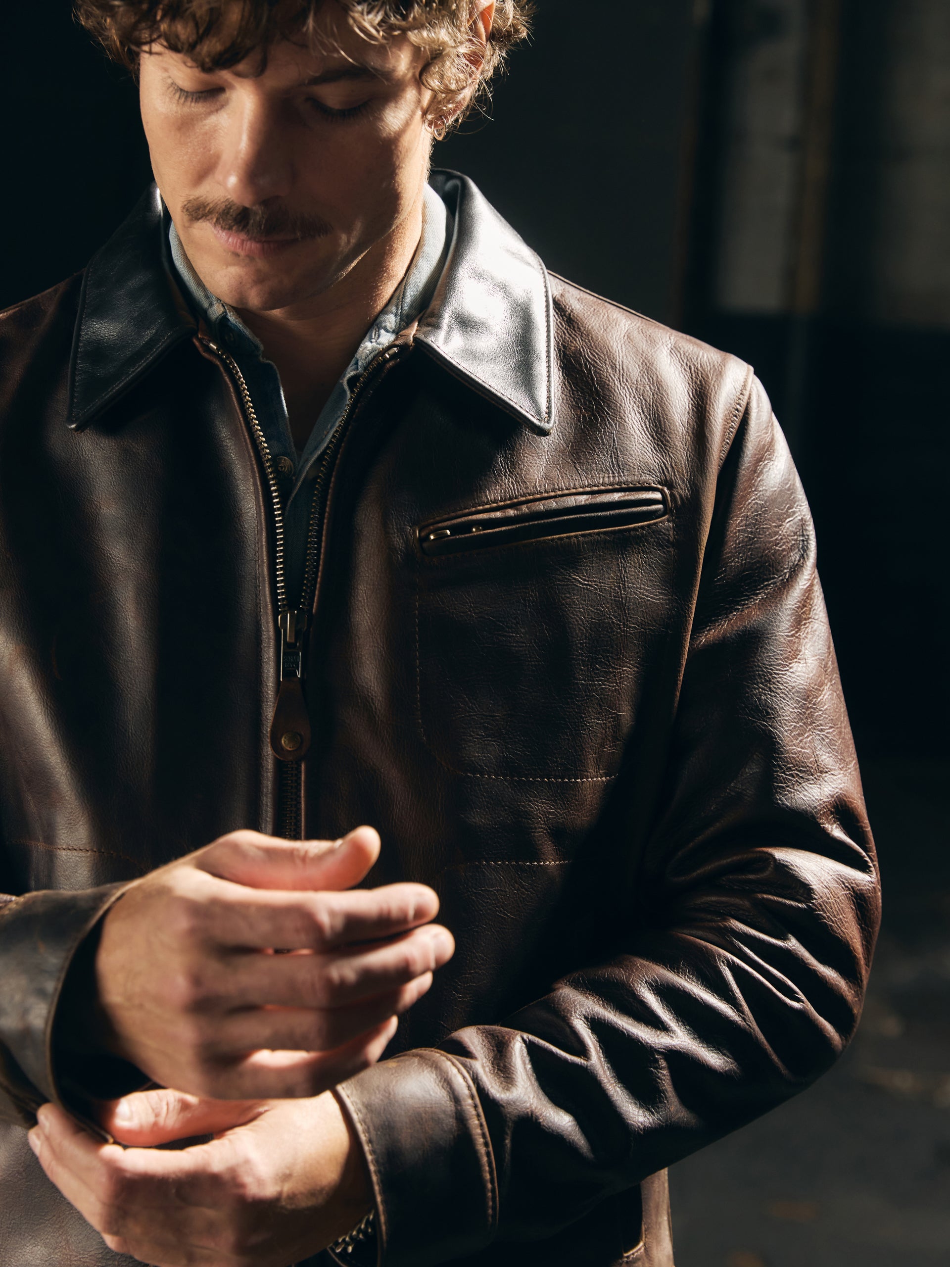 i+w x schott nyc cowhide delivery jacket – imogene + willie