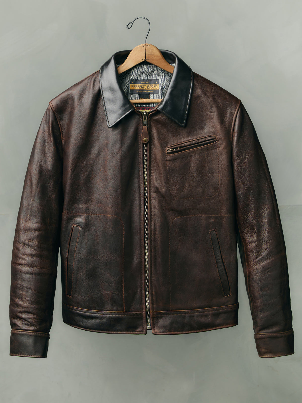 i+w x schott nyc cowhide delivery jacket