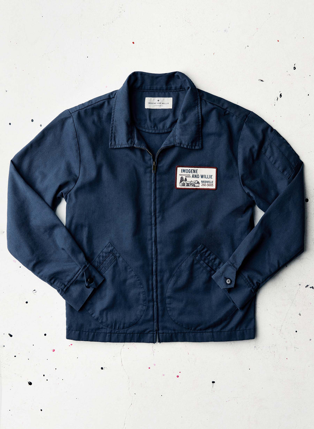 a jacket with a name tag