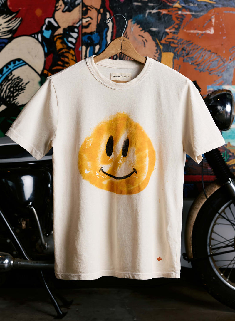 the "smiley" tee