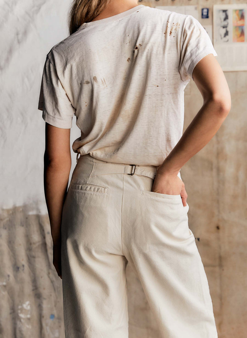 the sonora trouser in natural canvas