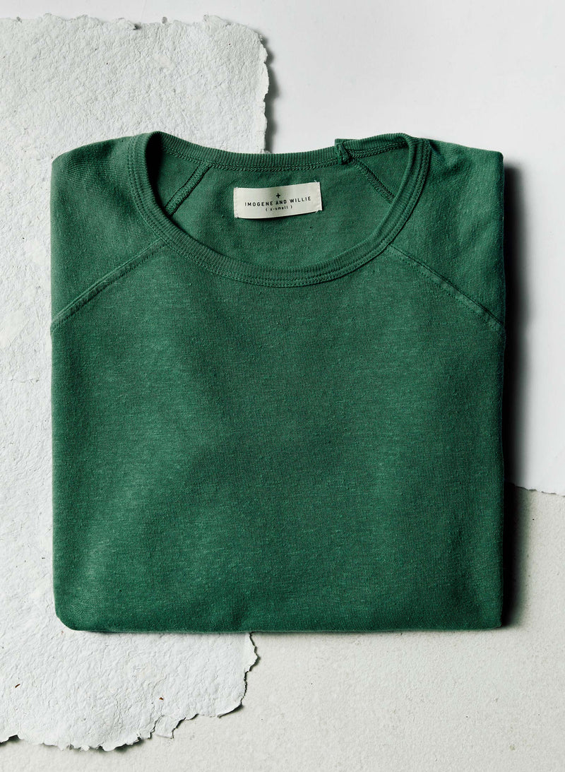 long sleeve raglan in spruce