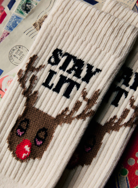 the "stay lit" sock