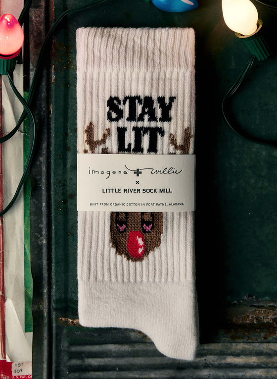 the "stay lit" sock