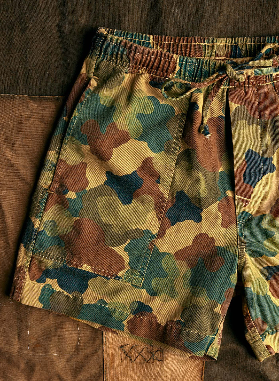 a camouflage shorts on a surface