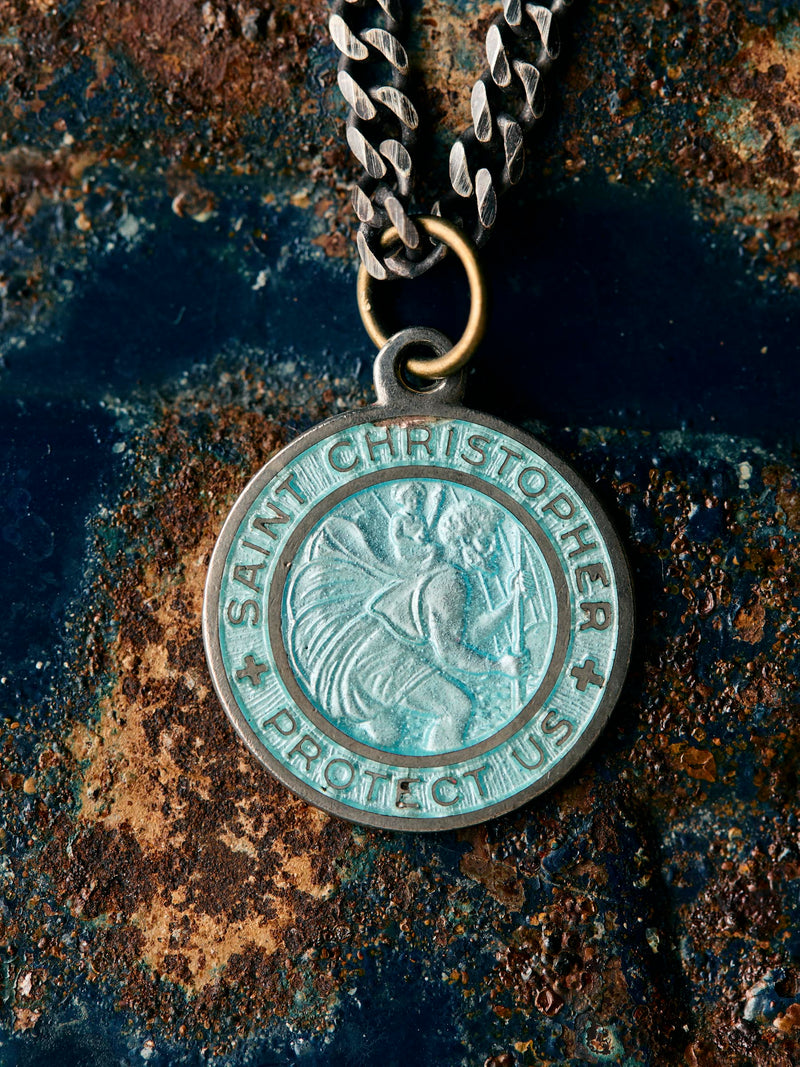 vintage "st. christopher" medal pendant