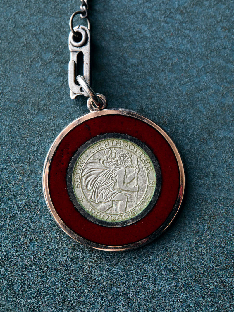 vintage "st. christopher" medal pendant