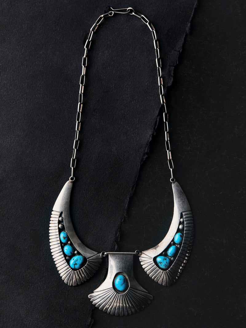 vintage navajo shield necklace