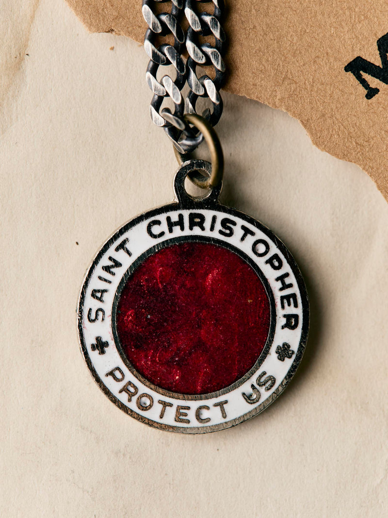 vintage "st. christopher" medal pendant
