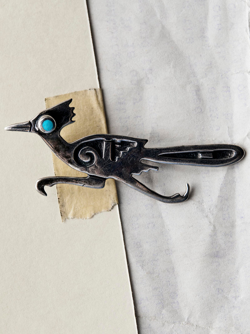 vintage hopi roadrunner pin