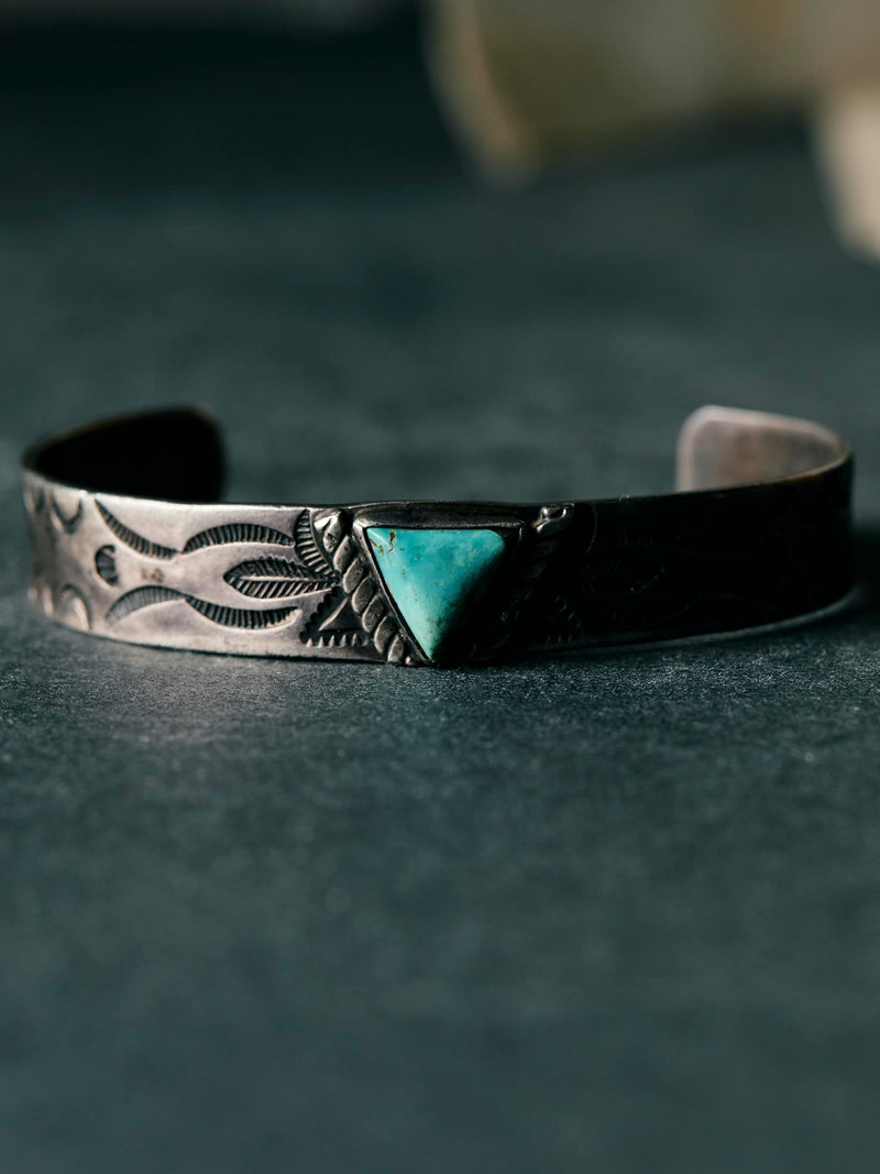 vintage harvey-era turqoise cuff