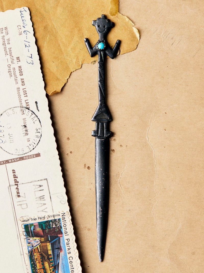 vintage trading post-era kachina letter opener