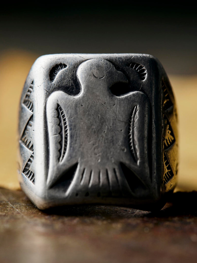 trading post-era thunderbird ring