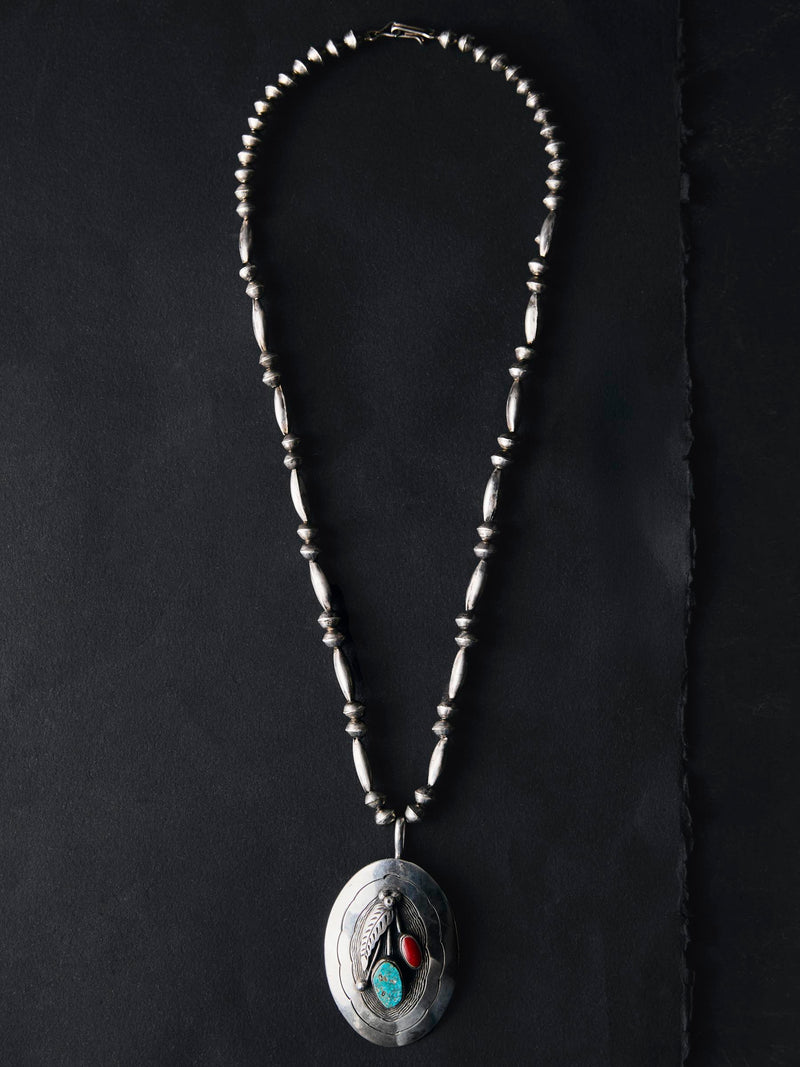vintage navajo silver necklace
