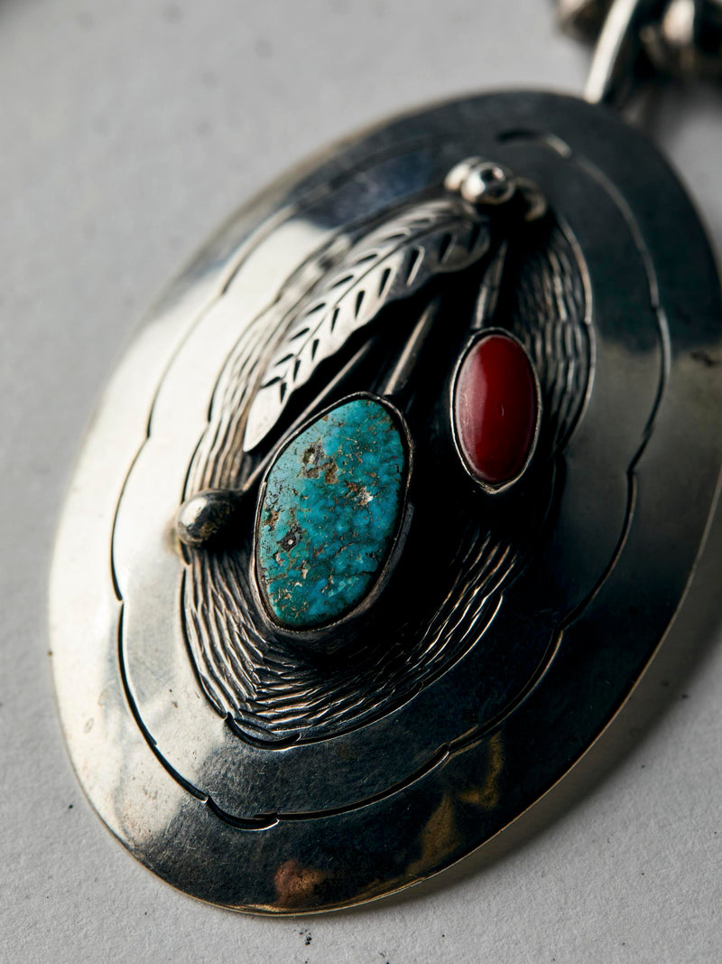 vintage navajo silver necklace - Model