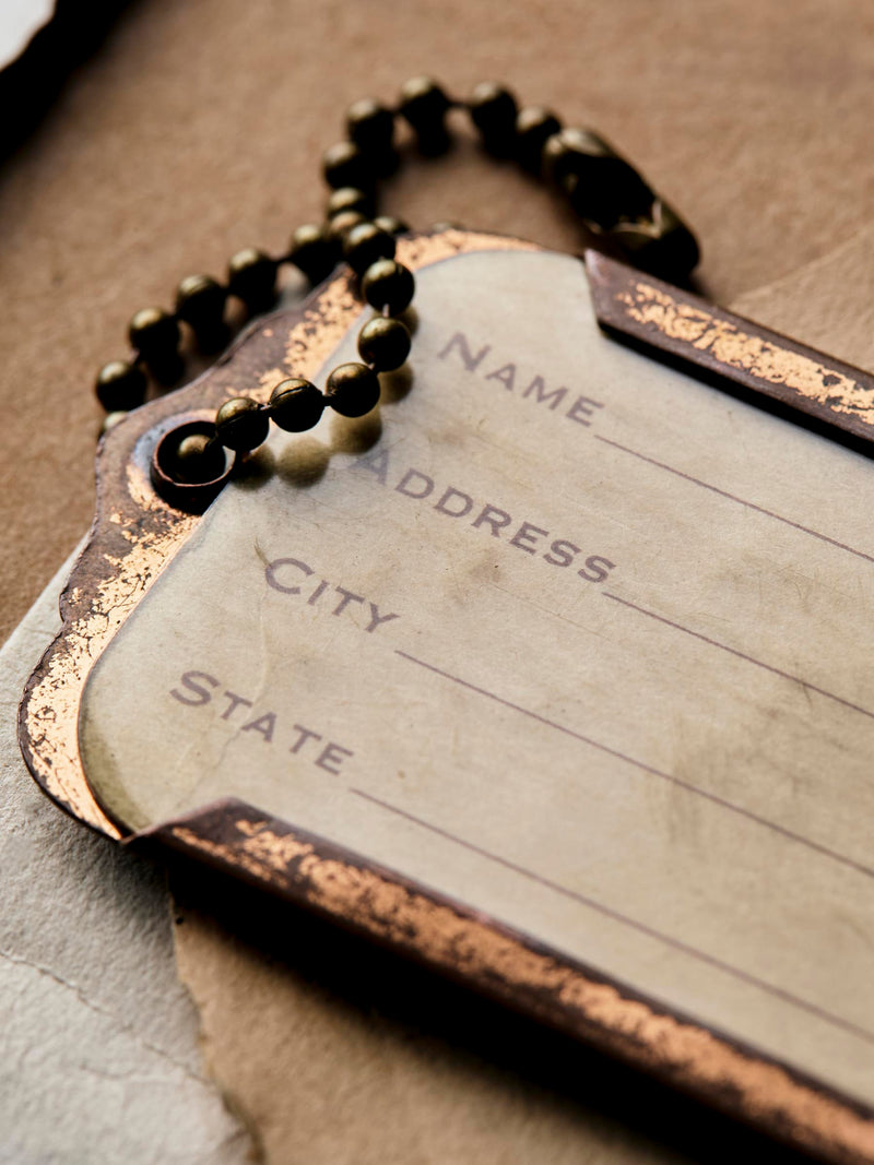 vintage 1950's st christopher luggage tag - Model