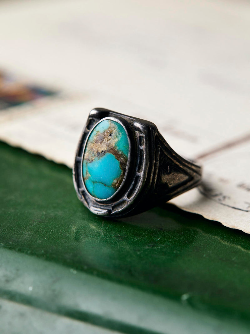 vintage trading post-era turquoise ring - Model