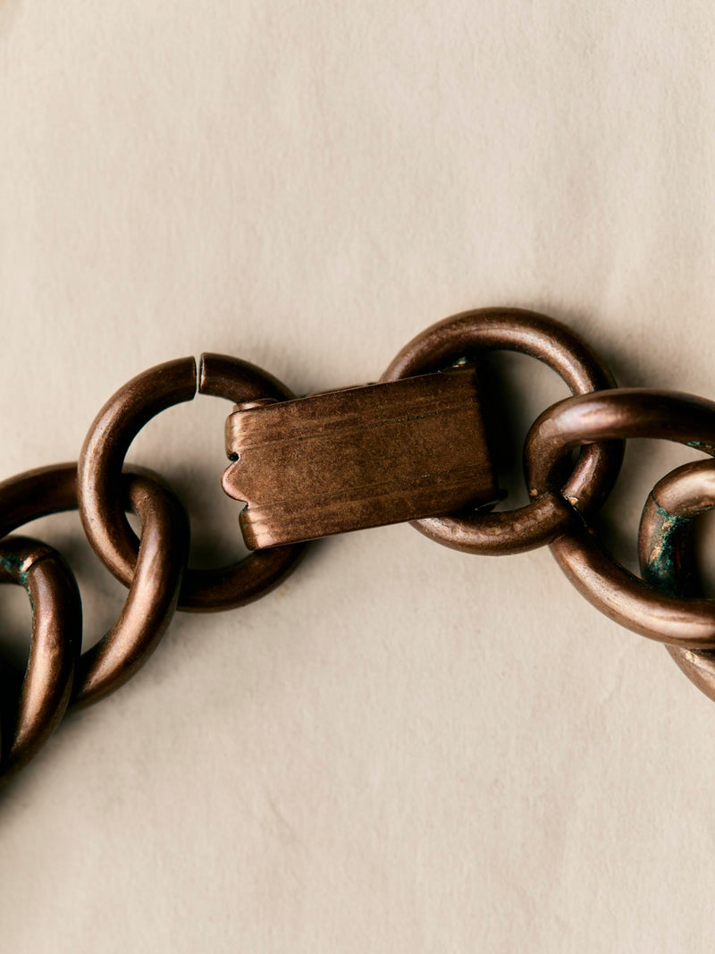 vinatage copper link bracelet - Model