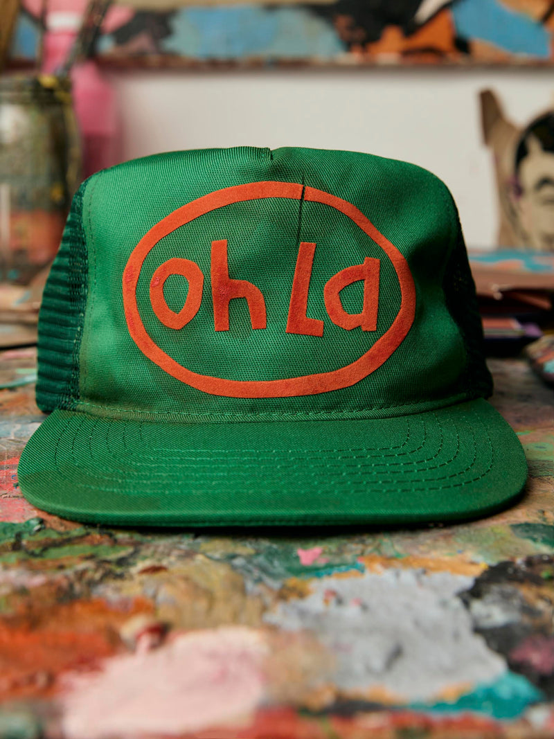 handmade "oh la" trucker