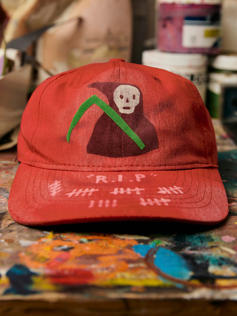 handmade "rip" cap