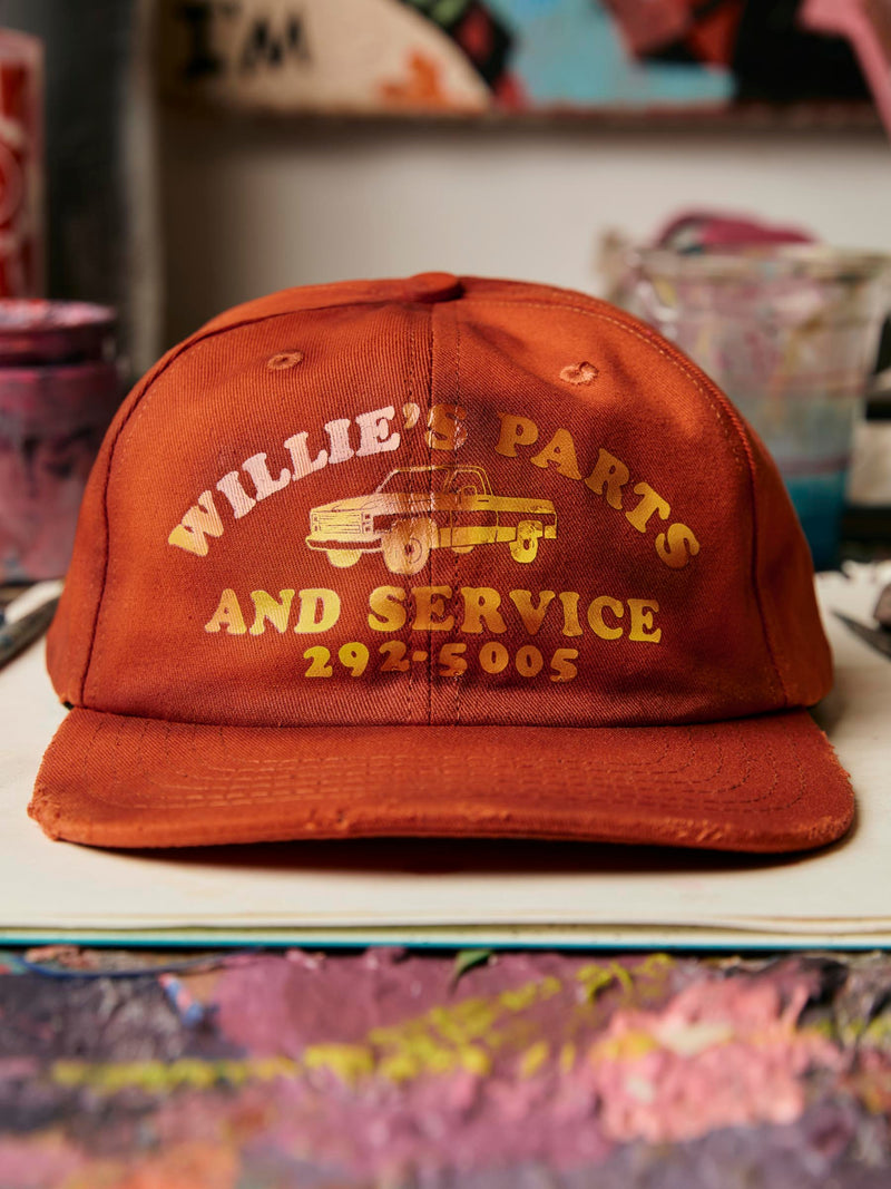 handmade "parts and service" cap