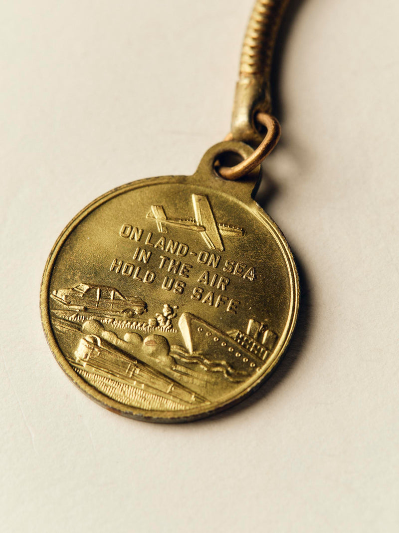 vintage 1950's st. christopher key chain