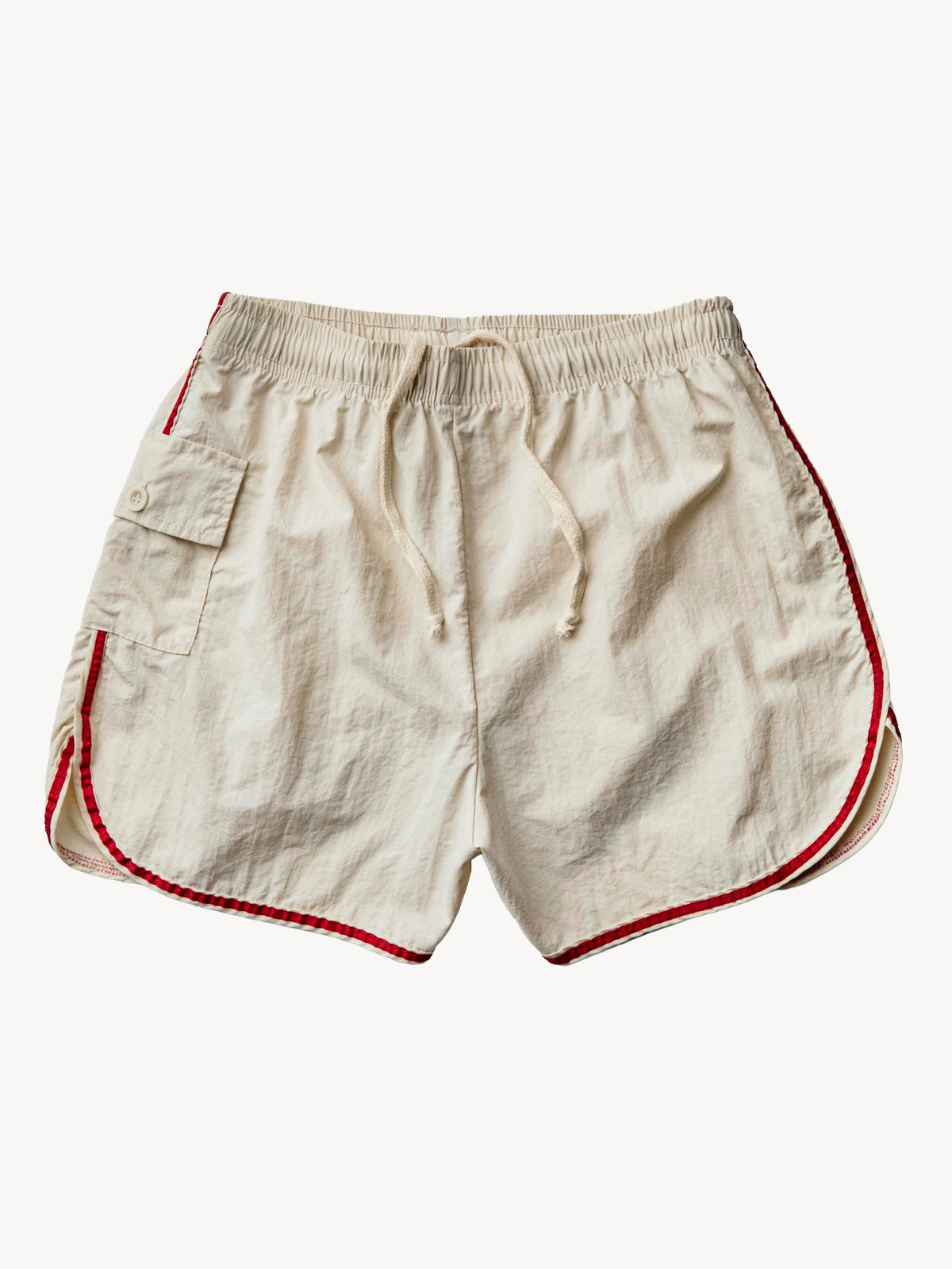 track short in vintage white