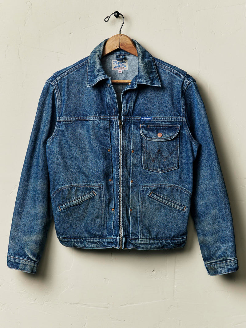 i+w x Wrangler 11MJZ washed denim jacket
