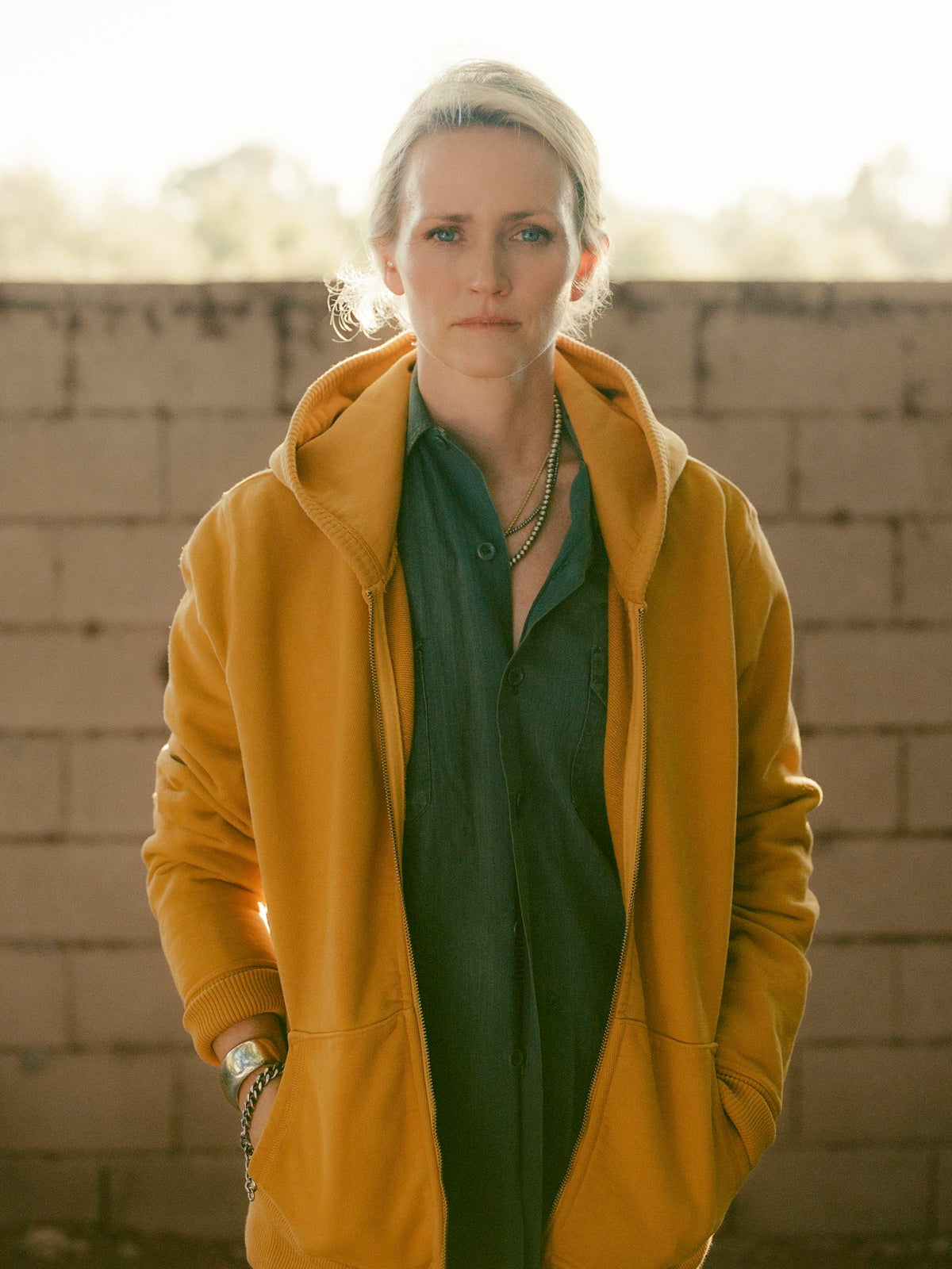 the standard zip sweatshirt in amber