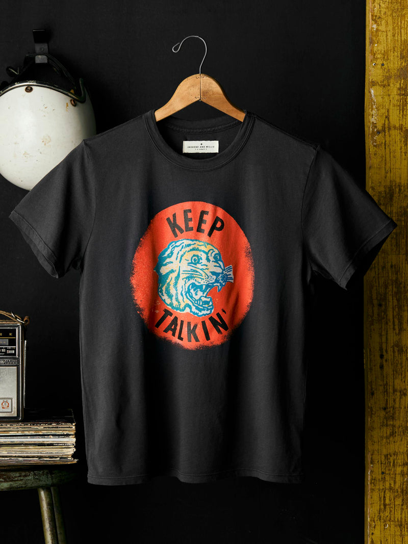 the “keep talkin” tee - Model