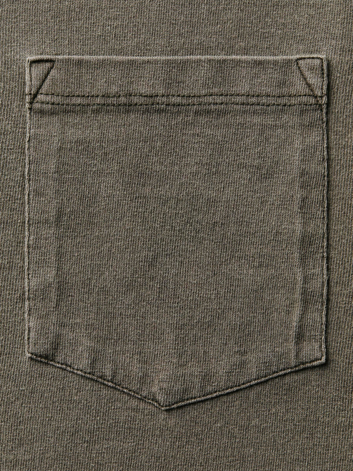 long sleeve pocket tee in washed slate