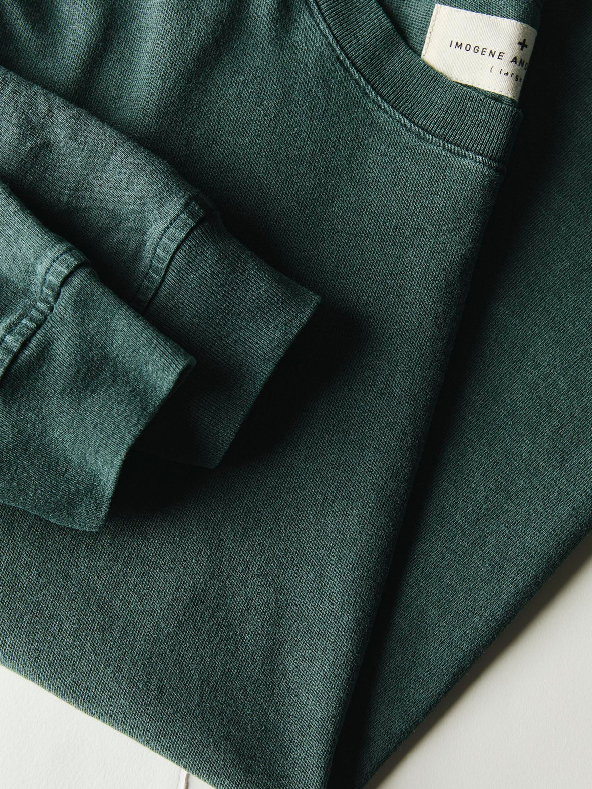 long sleeve pocket tee in faded spruce