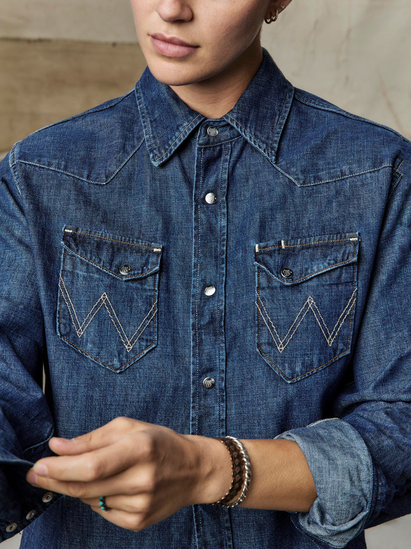 i+w x Wrangler 27MW washed western snap