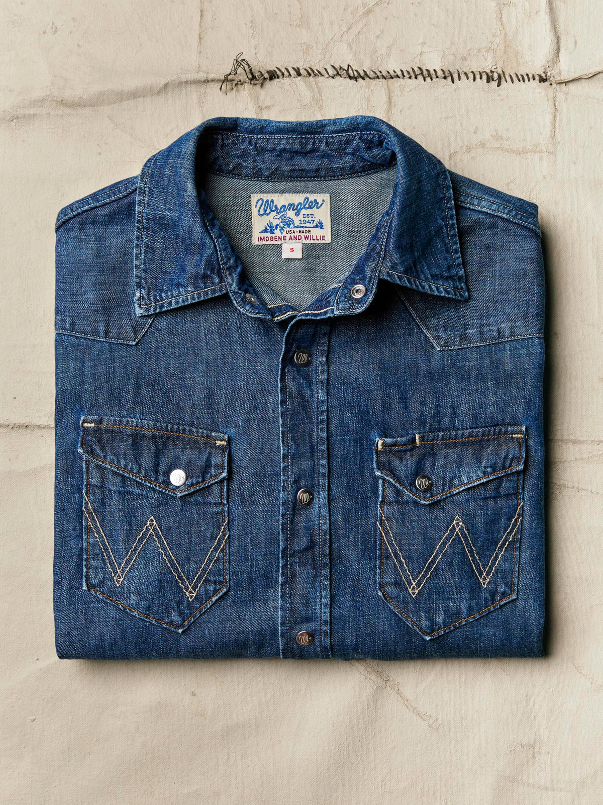 i+w x Wrangler 27MW washed western snap