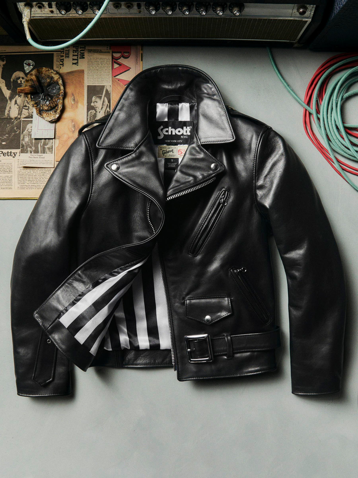 the Gibson x Schott NYC perfecto jacket