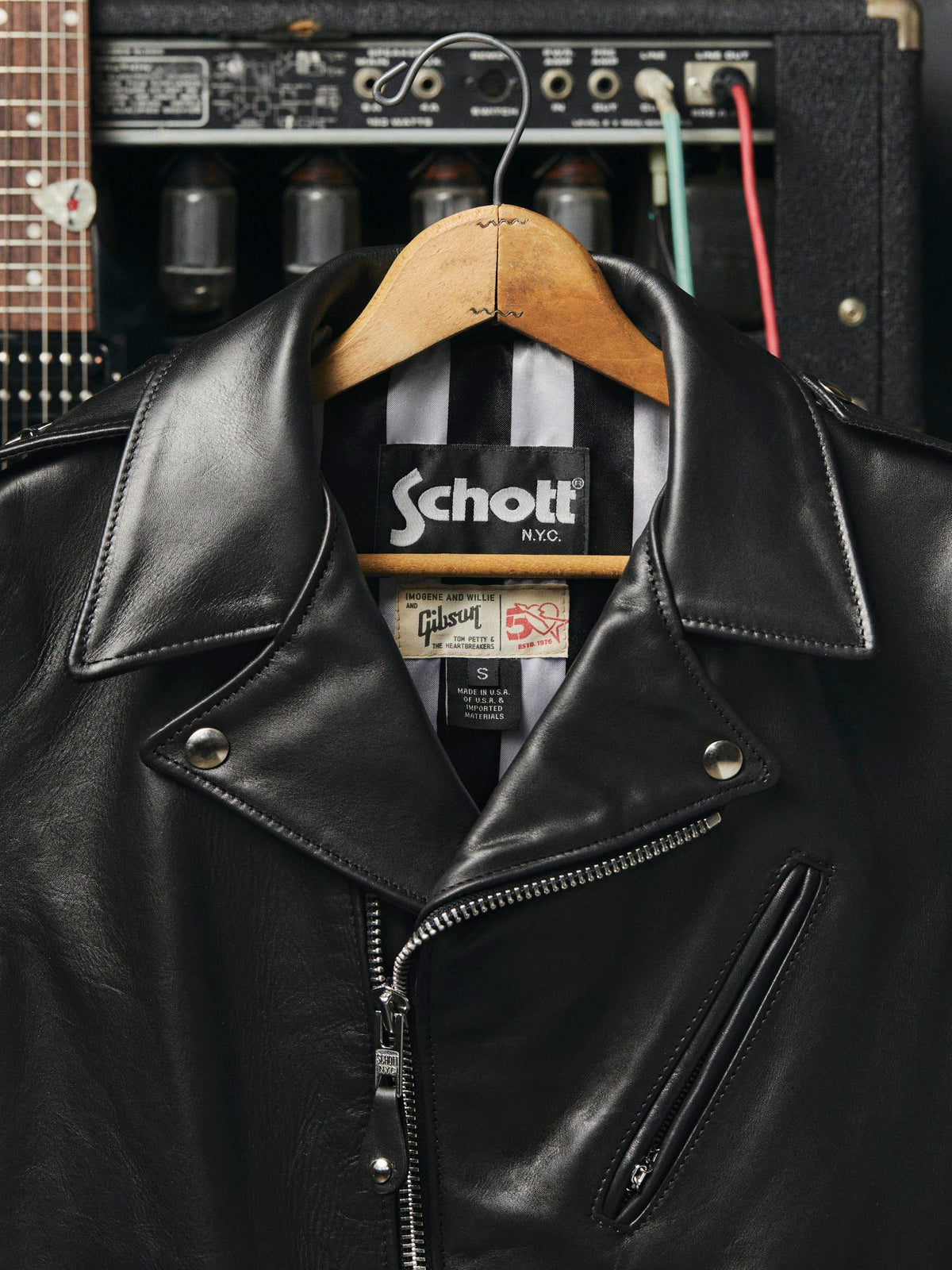 the Gibson x Schott NYC perfecto jacket