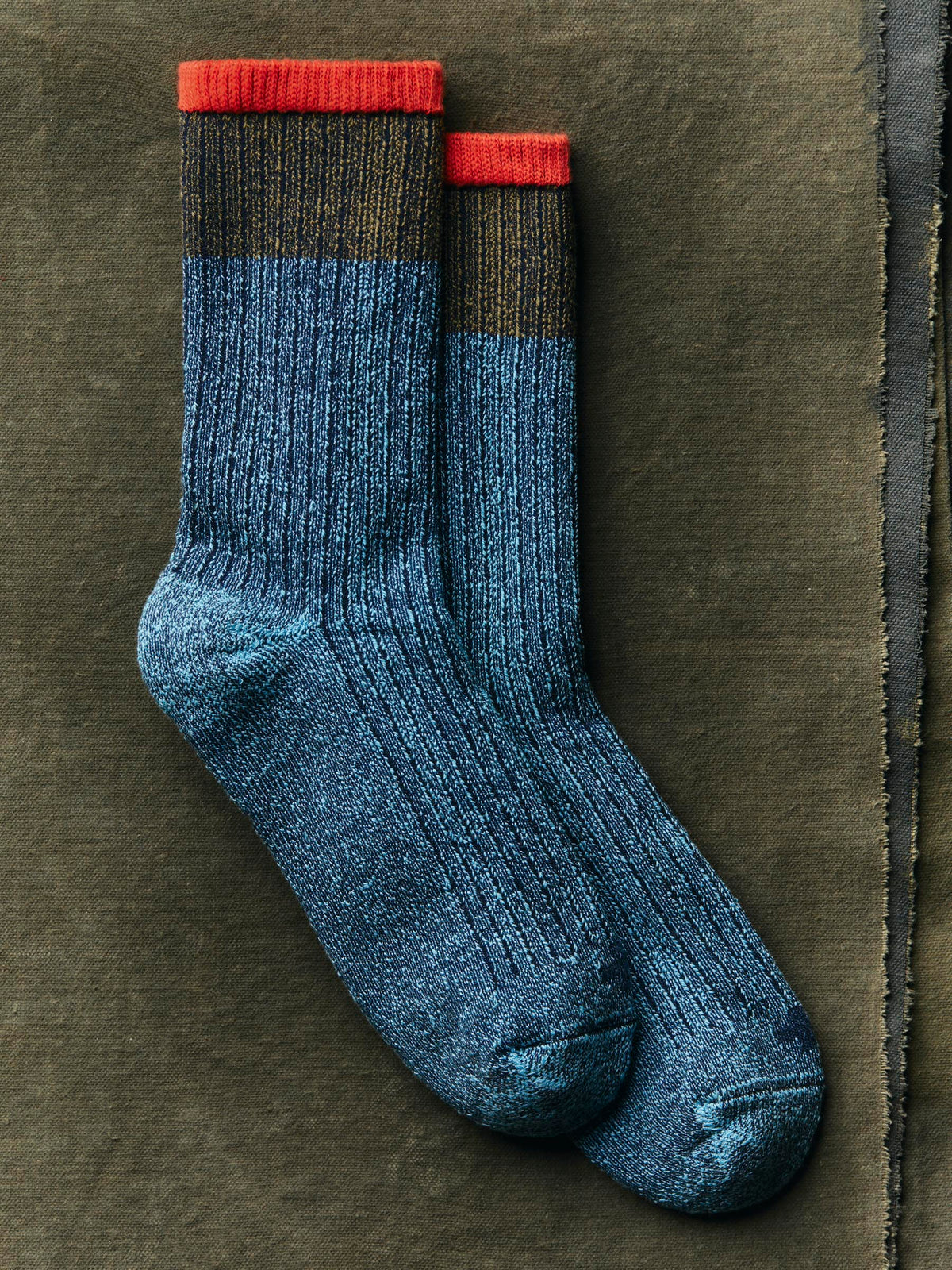 ribbed boot sock in lake